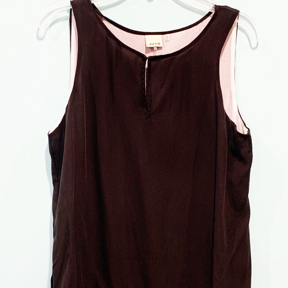 Ecru Black & White Sleeveless Blouse